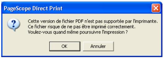 KONICA MINOLTA PSDA VER1.1 - Messages relatifs aux versions PDF - 1