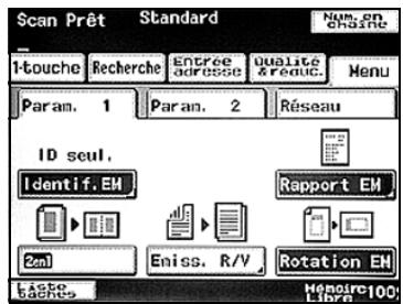 KONICA MINOLTA SU 501 PH2 5 - Appuyez sur [Emiss. R/V] sur l'onglet Param. 1. - 1