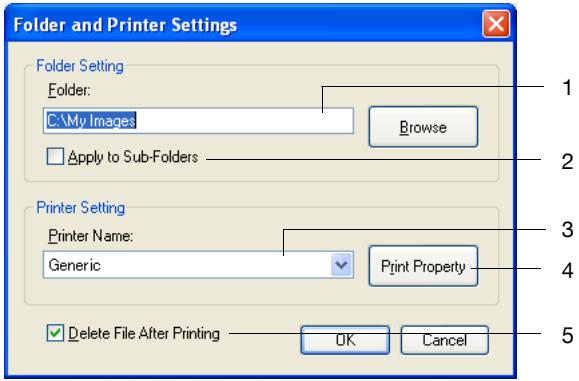 KONICA MINOLTA SU 501 PH2 5 - Boîte de dialogue Folder and Printer Settings - 1