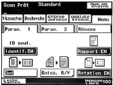 KONICA MINOLTA SU 501 PH2 5 - Appuyez sur [Emiss. R/V] sur l'onglet Param. 1. - 1
