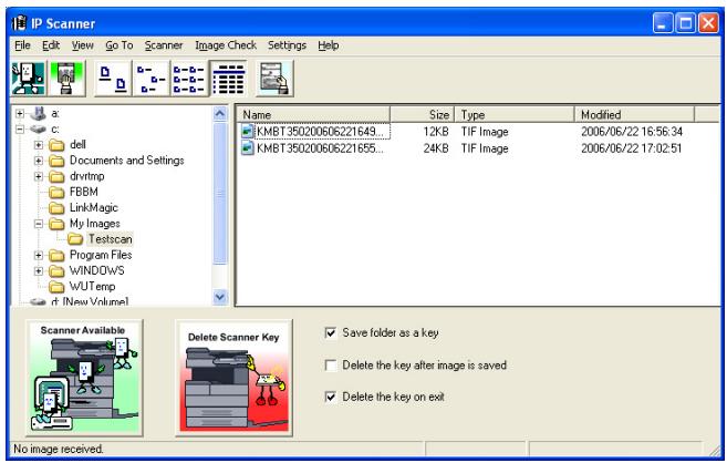 KONICA MINOLTA SU 501 PH2 5 - Spécifier l'impression automatique avec IP Scanner - 1