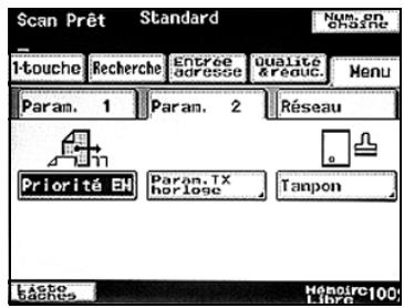 KONICA MINOLTA SU 501 PH2 5 - Appuyez sur [Priorité EM] sur l'onglet Param. 2. - 1