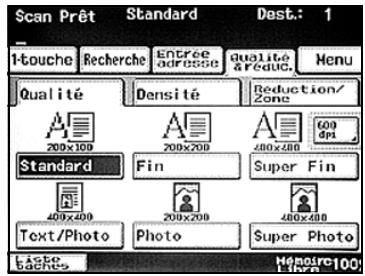 KONICA MINOLTA SU 501 PH2 5 - Spécifier les paramètres appropriés dans l'onglet Qualité &amp; réduc. conformément au document à envoyer. - 1