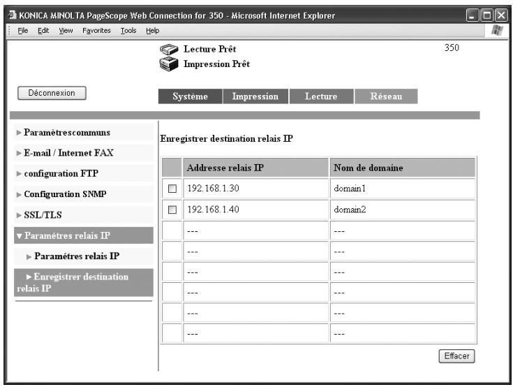KONICA MINOLTA SU 501 PH2 5 - Pour enregistrer une station de relais IP - 1