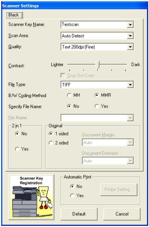 KONICA MINOLTA SU 501 PH2 5 - Cliquez sur [Scanner Key Registration]. - 1