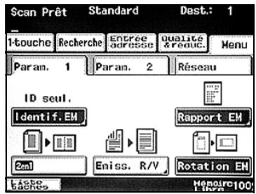 KONICA MINOLTA SU 501 PH2 5 - Spécifier les paramètres nécessaires dans l'onglet Menu. - 1