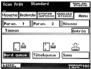 KONICA MINOLTA SU 501 PH2 5 - Sélectionnez la position du tamponnage, et appuyez sur [Entrée]. - 1