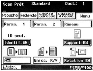 KONICA MINOLTA SU 501 PH2 5 - Spécifier les paramètres nécessaires dans l'onglet Menu. - 1