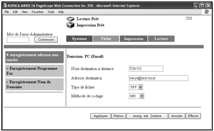 KONICA MINOLTA SU 501 PH2 5 - Pour enregistrer un destinataire secondaire - 2