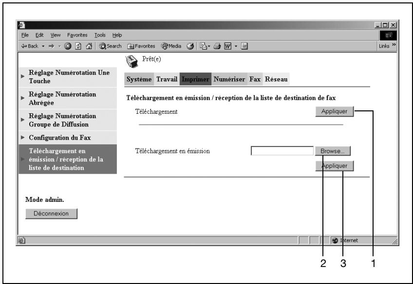 KONICA MINOLTA SU 502 SCANNER - Téléchargement de la liste de destination - 1