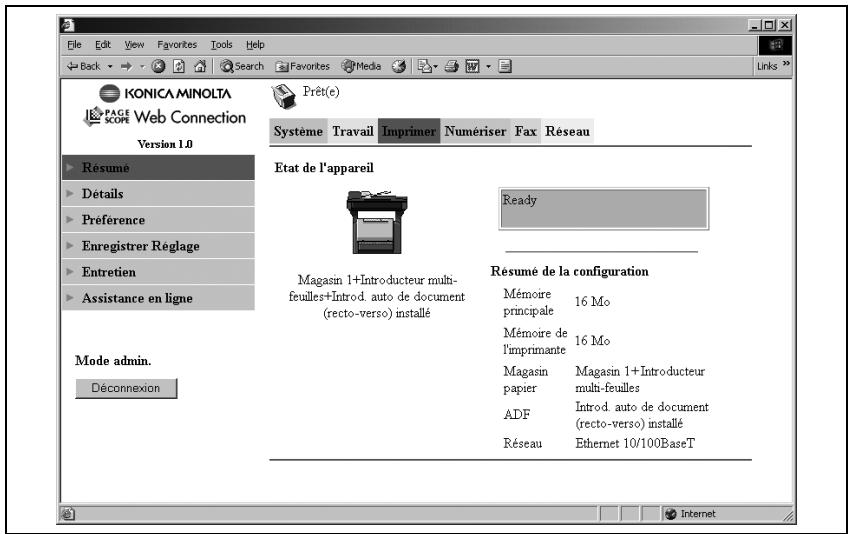 KONICA MINOLTA SU 502 SCANNER - Se connecter en mode Administrateur - 1