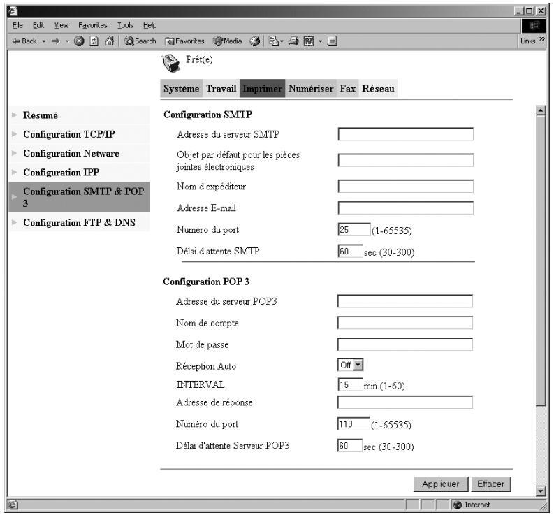 KONICA MINOLTA SU 502 SCANNER - Configuration SMTP &amp; POP3 - 1