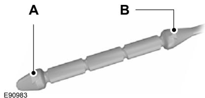 FORD FIESTA 2008 - JAUGE deniveau d'huile moteur - 1.4l duratorq-tdci (DV) DIESEL /1.6l duratorq-tdci (DV) DIESEL - 1