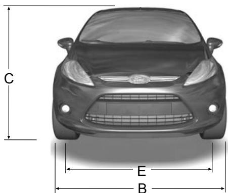 FORD FIESTA 2008 - Dimensions de véhicules 3 et 5 portes et fourgons - 2