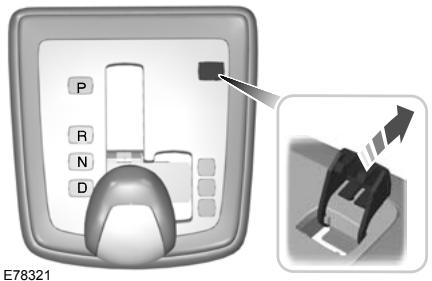 FORD FIESTA 2008 - Lever de déverrouillage d'urgence de la position park - 1