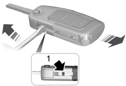 FORD FIESTA 2013 - Télécommande avec lame de clé escamotable - 1