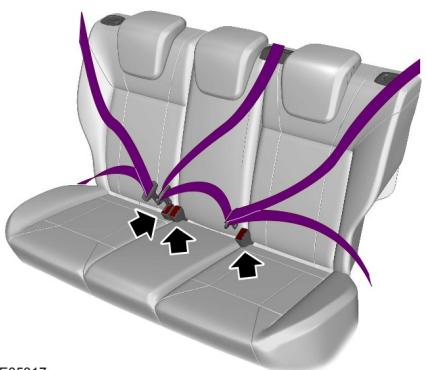 FORD ECOSPORT 2013 - Ceinture abdominale de longueur fixe du siège arrêté central - 1