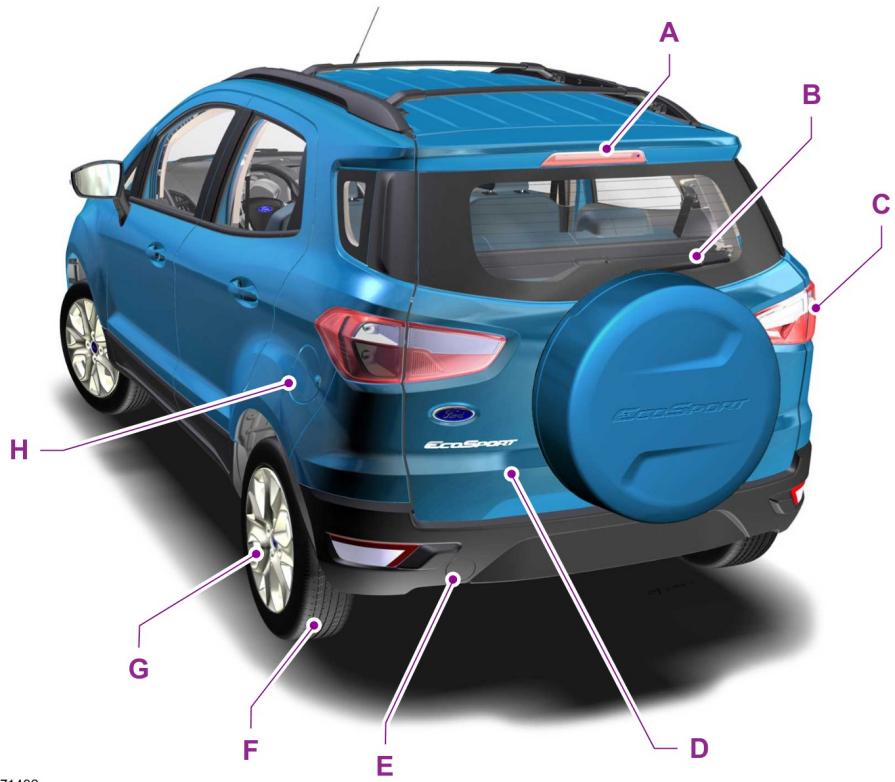 FORD ECOSPORT 2013 - VUE D'ENSEMBLE EXTÉRIÈRE ARRÊIRE - 1