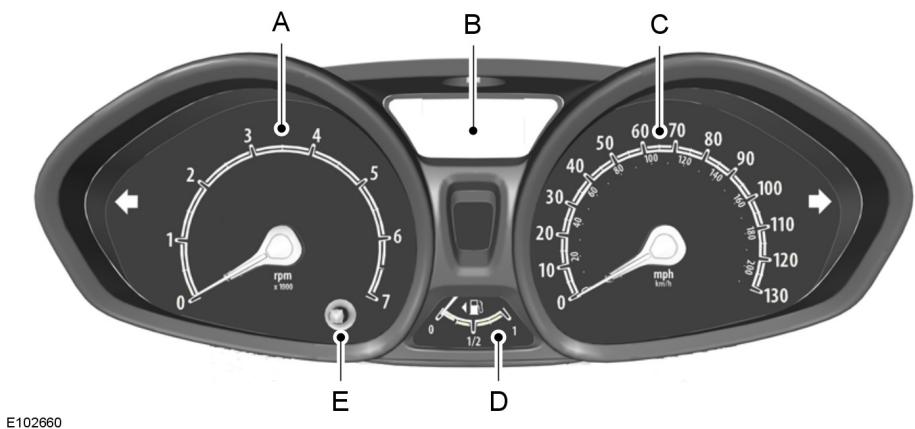 FORD FIESTA 2012 - Rétroviseur anti-éblouissement(if equipped) - 1