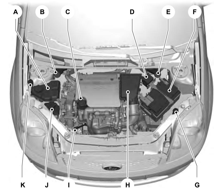 FORD FUSION 2011 - VUE D'ENSEMBLE SOUS LE CAPOT - 1.6L DURATORQ-TDCI (DV) DIESEL - 1