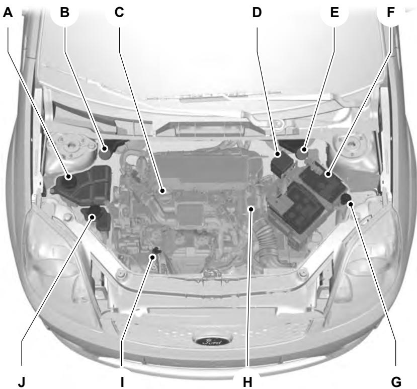 FORD FUSION 2011 - VUE D'ENSEMBLE SOUS LE CAPOT - 1.4L DURATORQ-TDCI (DV) DIESEL - 1
