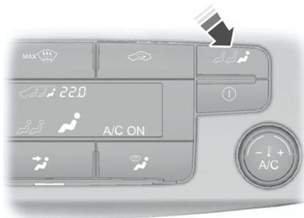 FORD S-MAX 2013 - Permutation entre le mode climatisation avant et arrière - 1