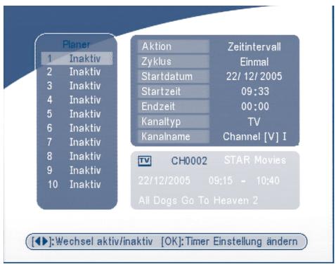 STRONG SRT 6010 - Einrichtung eines Timers im EPG: - 1