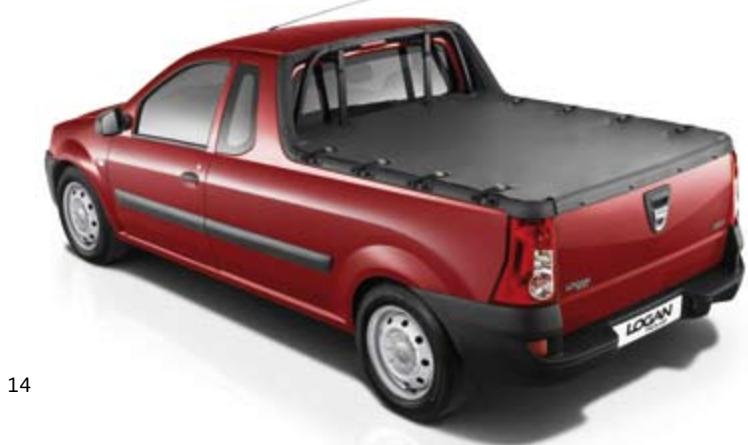DACIA LOGAN PHASE 2 - BACHE de protection de BENNE - 3