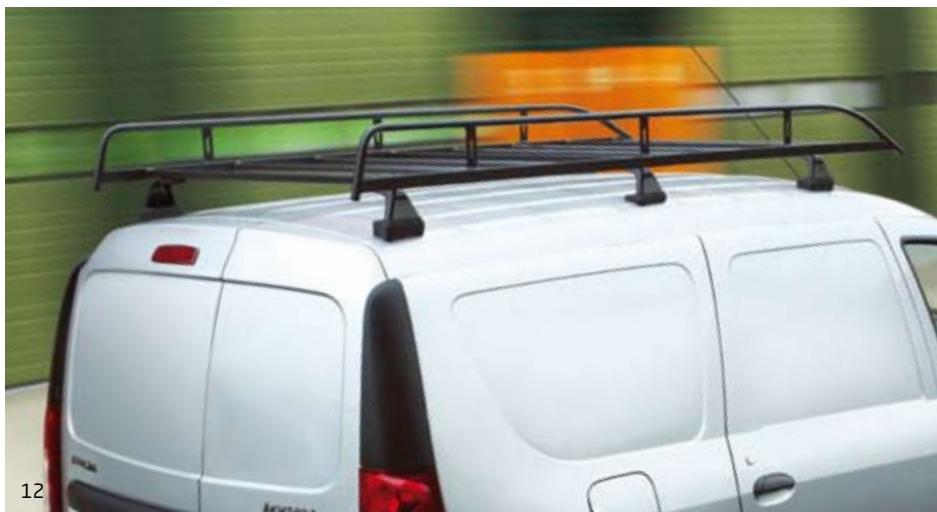 DACIA LOGAN PICK UP PHASE 2 - BARRES de TOIT transversales ACIER - 3