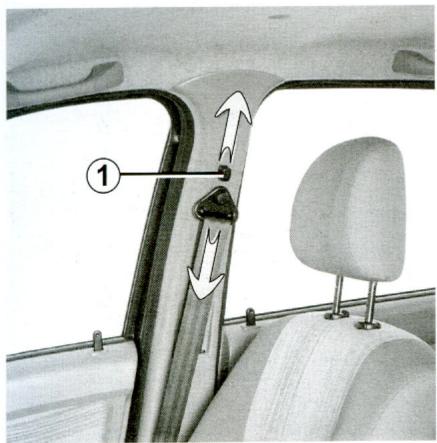 DACIA LOGAN VAN NO LIMIT 2009 - Ajustement des ceintures de sécurité - 1