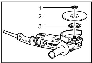 MAKITA GA9031 - Instalación o desmontaje de un disco de amolar de centro=hundido/multidisco (accessorio) - 1