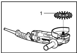 MAKITA GA9031 - Operación con disco de cepillo de alambre (accesorio optional) - 1
