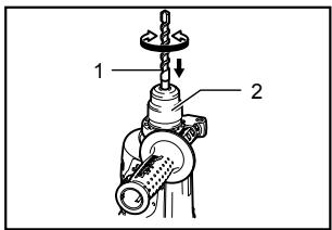 MAKITA HR2475 - Instalación o extracción de la BROCA - 2