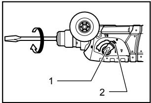 MAKITA HR2475 - Ángulo de cincel (al cortar, demoler o taller) - 1