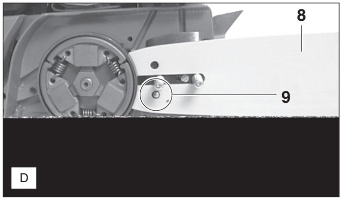 MAKITA DCS5200 - Mounting the guide bar and saw chain - 8