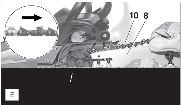 MAKITA DCS5200 - Montage du guide et de la chaîne de sciage - 3