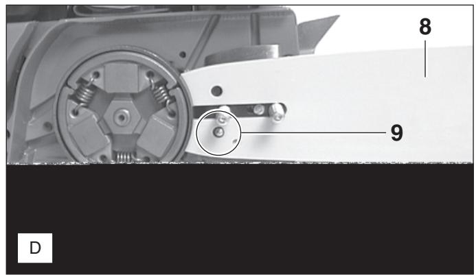 MAKITA DCS5200 - Montage du guide et de la chaîne de sciage - 8