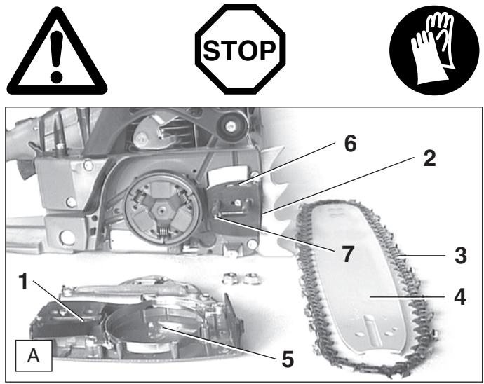 MAKITA DCS5200 - Cleaning the brake band and sprocket interior - 1
