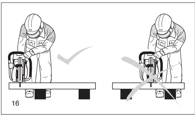 MAKITA DPC6440 - Important! Before cutting, remove all foreign objects, such as rocks, gravel, nails etc. from the cutting area. Otherwise, such objects can be flung away by the disc with great speed. Injury hazard! - 2