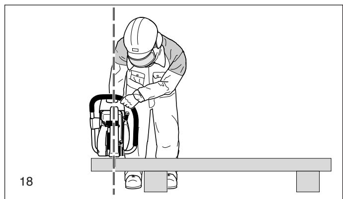 MAKITA DPC6440 - Important! Before cutting, remove all foreign objects, such as rocks, gravel, nails etc. from the cutting area. Otherwise, such objects can be flung away by the disc with great speed. Injury hazard! - 4
