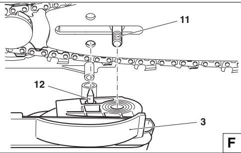 MAKITA ES2135A - Mounting the guide bar and saw chain - 4