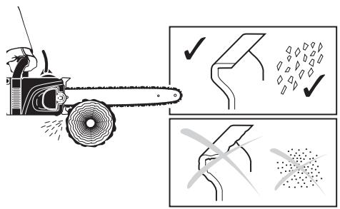 MAKITA ES2145A - The chain needs sharpening when: - 4