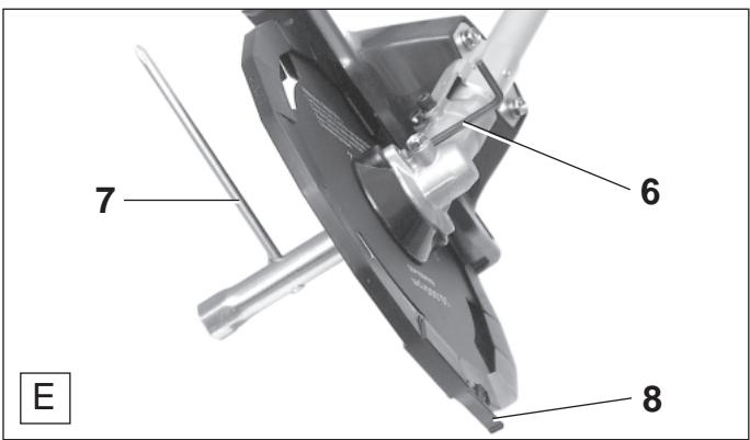 MAKITA MS250.4 - Montage des 4-Zahn-Schlagmessers oder des 8-Zahn-Wirbelblattes - 2