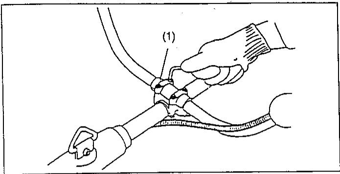 MAKITA RBC420 - Ensemblaje del cable de la mariposa de gases y el cable de encendido - 5