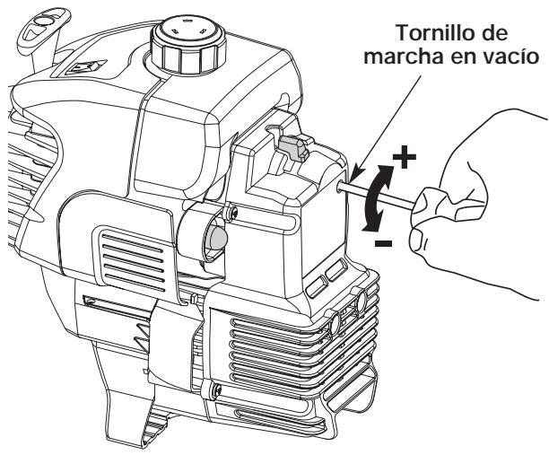MCCULLOCH MT765 - Ajuste del tornillo de marcha lenta - 2