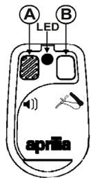 APRILIA ELECTRONIC ALARM - INSERIMENTO DA RADIOCOMANDO (Tasto A) - 1