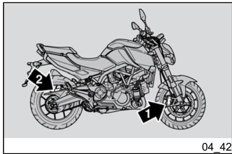 APRILIA NA 850 MANA - Frein à disque avant et arrière (04_42, 04_43, 04_44) - 1