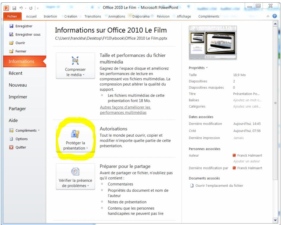 MICROSOFT WORD 2010 - Ii. sécurité et confidentialité - 1