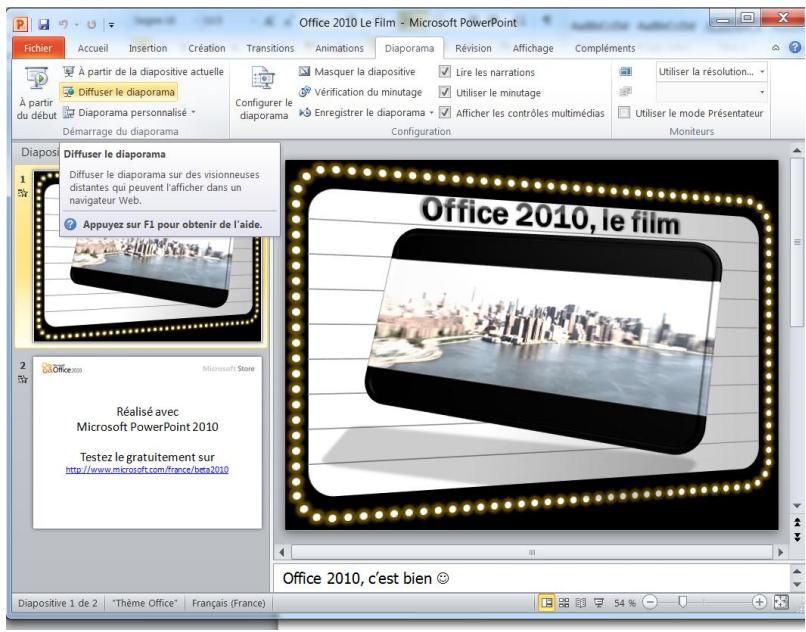 MICROSOFT WORD 2010 - Présentez en réunion ou à distance - 1