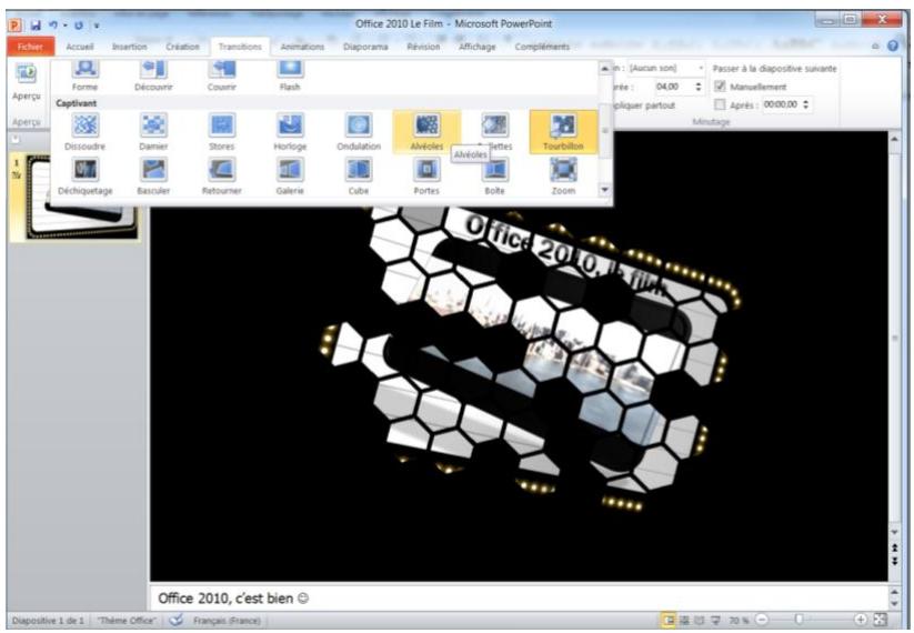MICROSOFT WORD 2010 - Utilisation de transitions - 1
